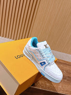 Blue and Green Sneakers