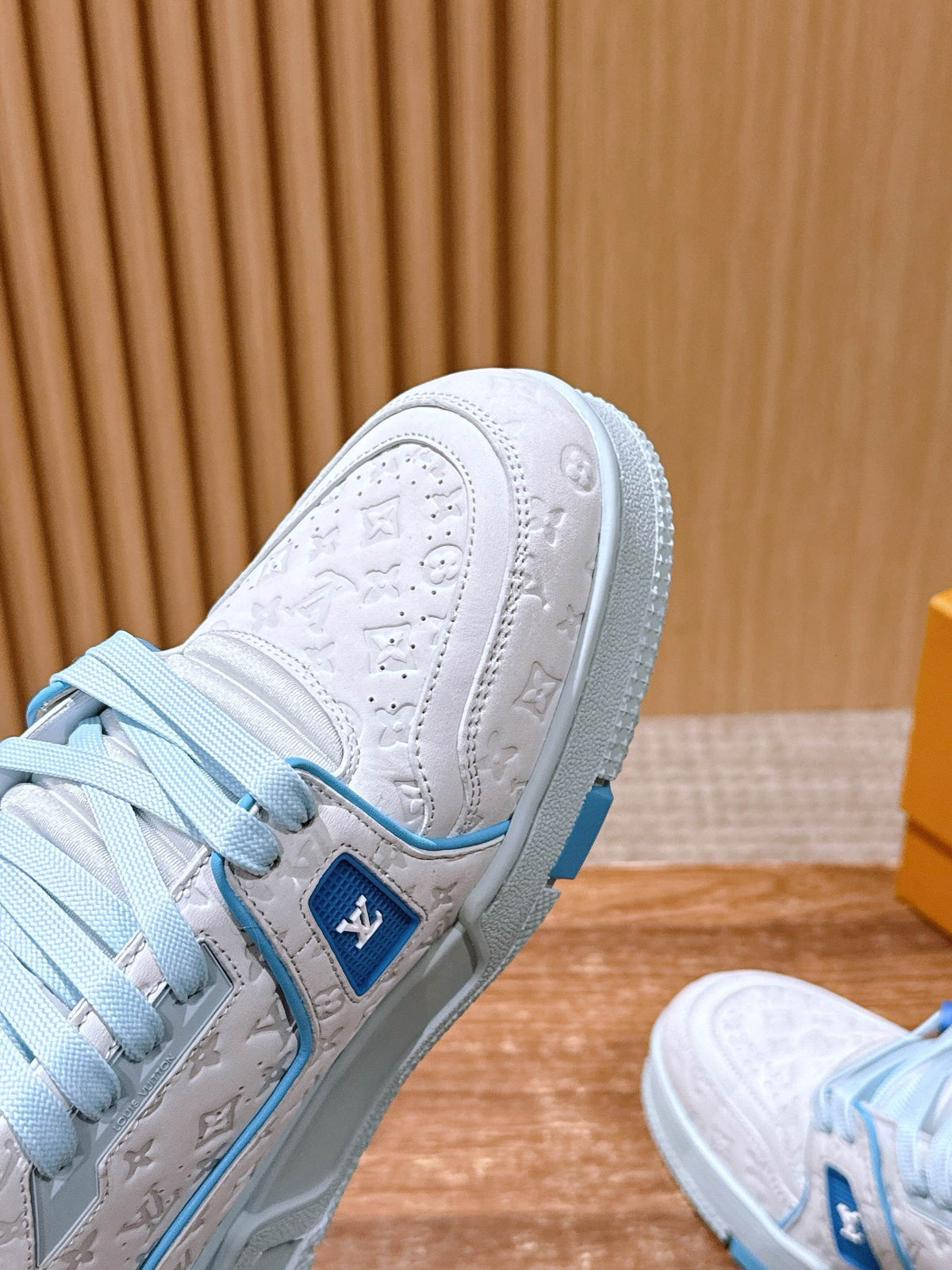 Blue and Green Sneakers