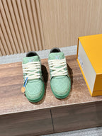 Blue and Green Sneakers