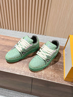 Blue and Green Sneakers