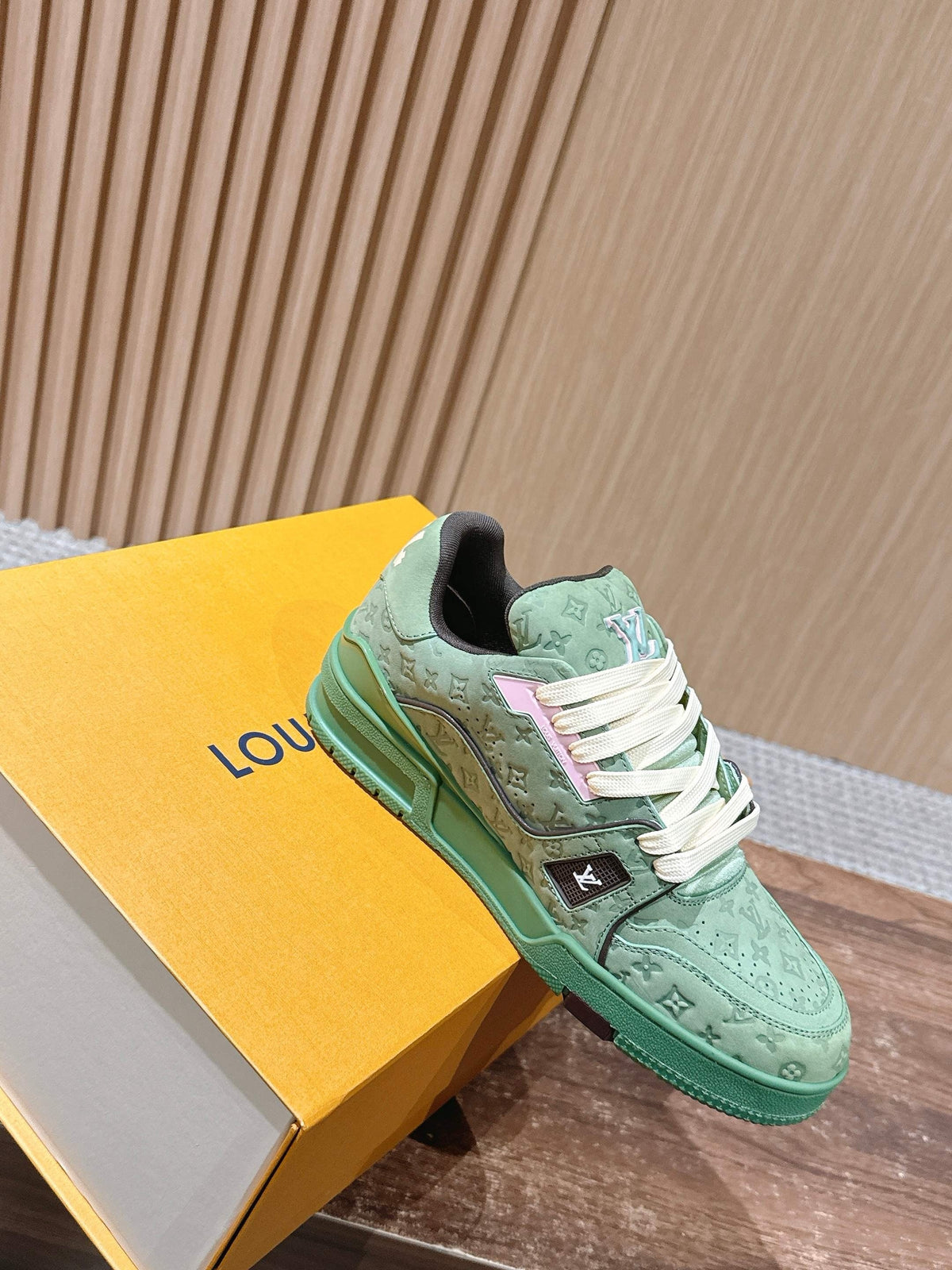 Blue and Green Sneakers
