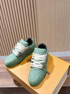 Blue and Green Sneakers