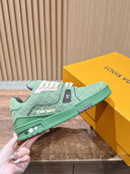 Blue and Green Sneakers