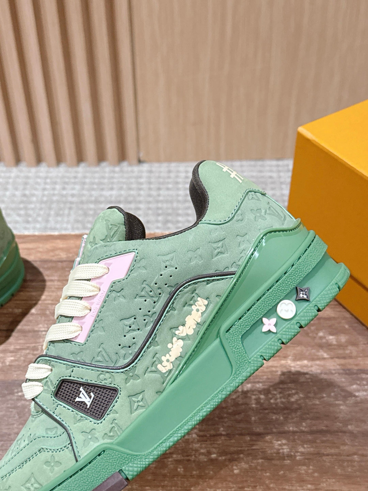 Blue and Green Sneakers