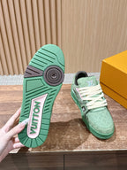 Blue and Green Sneakers