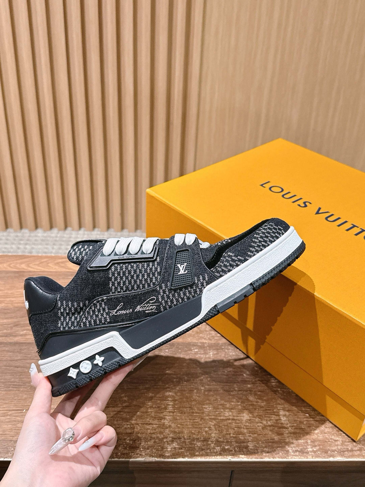 Black and Blue Sneakers
