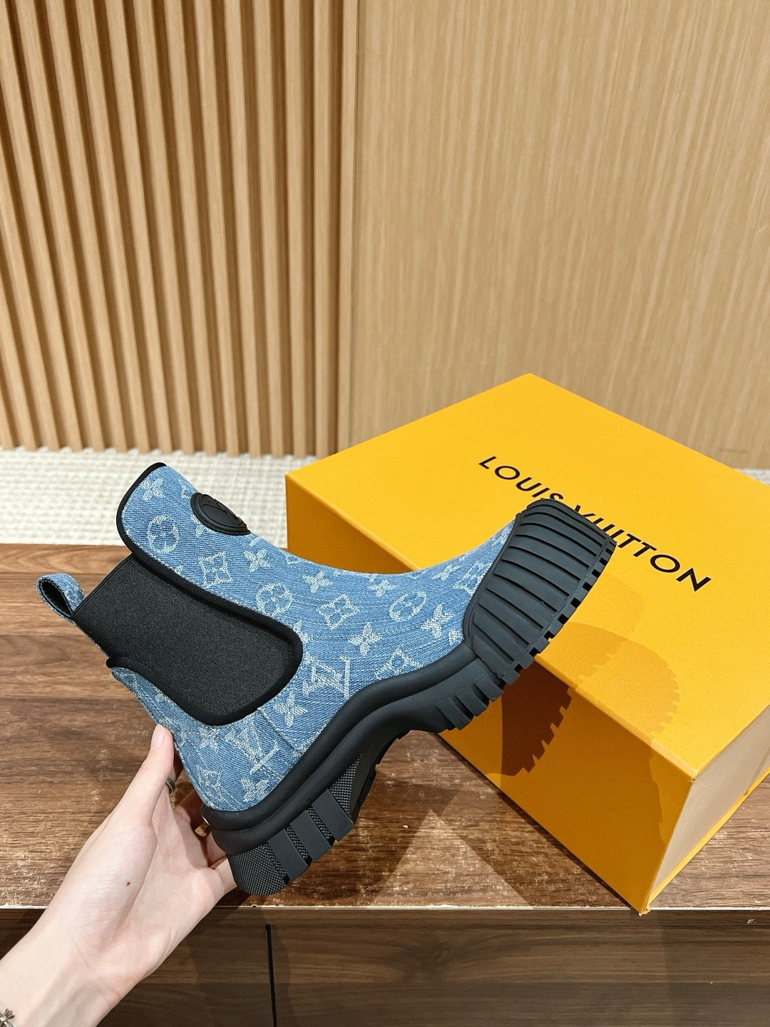 Black Leather Logo Chelsea Boot - Women's