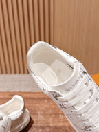 Black Leather Plain Low-Top - Women's