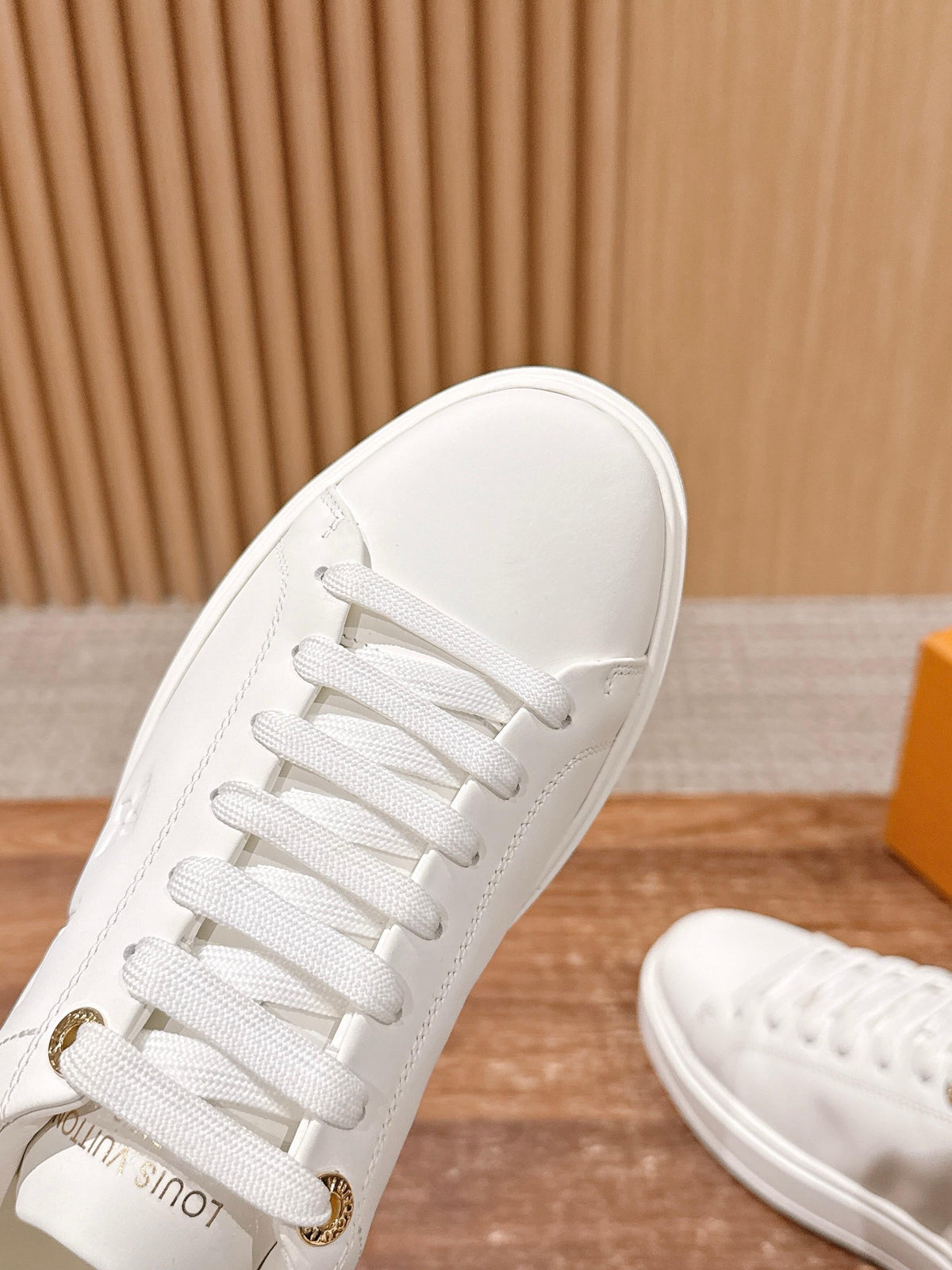 White Leather Floral Charm Low-Top - Women's