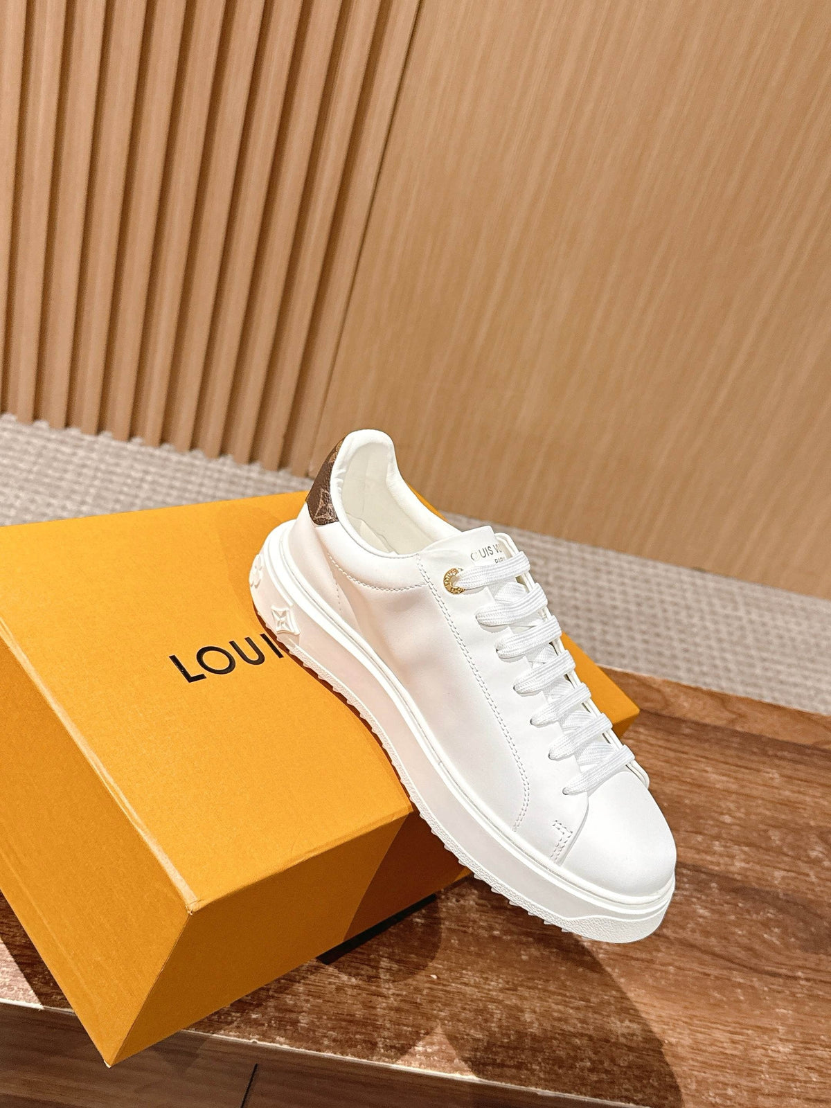 White Leather Embellished Low-Top - Women's