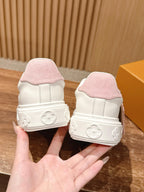 White Leather Embellished Low-Top - Women's