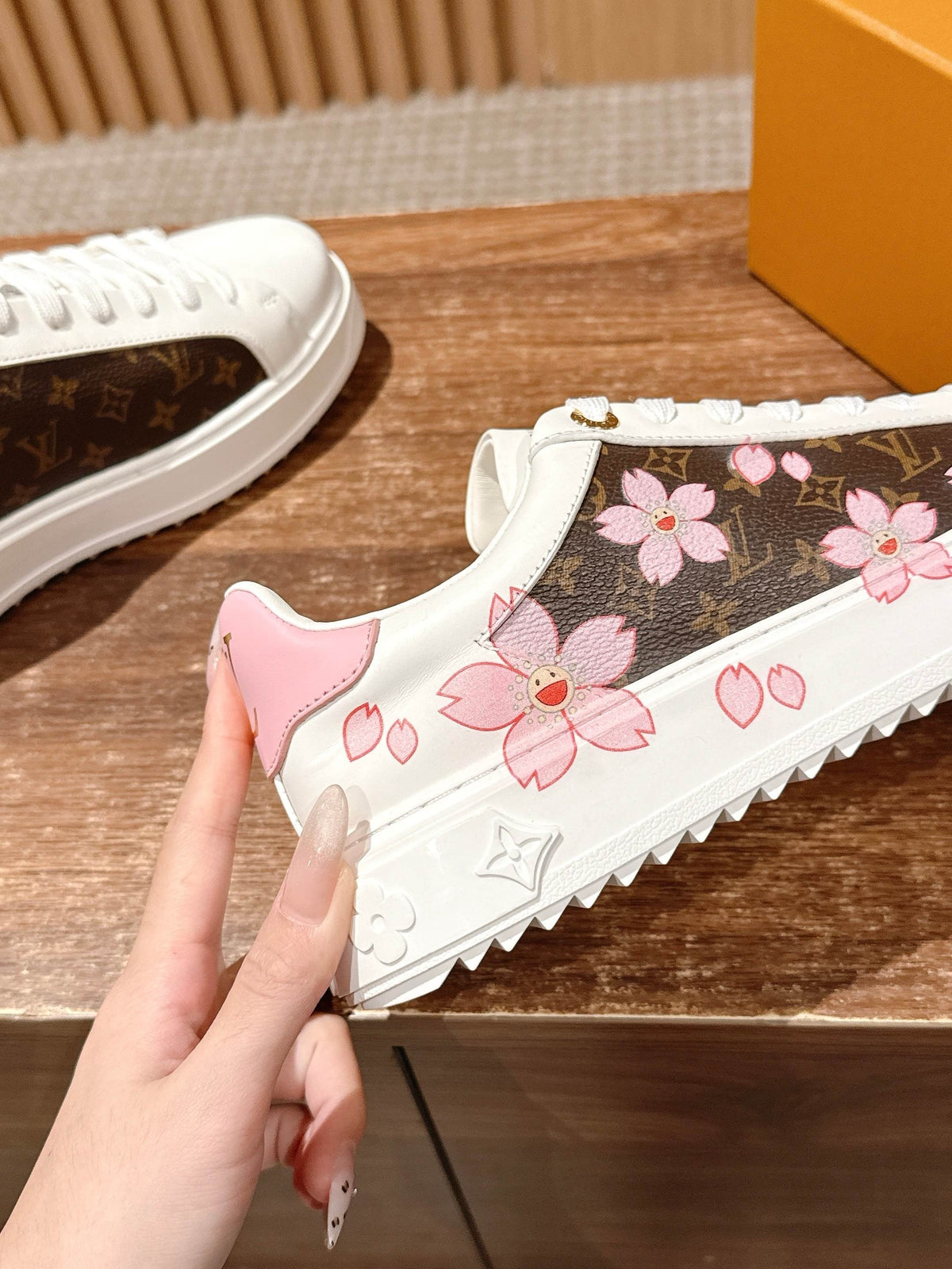 White Leather Embellished Low-Top - Women's