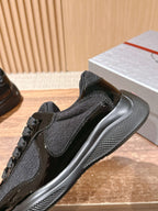Black Leather Patent Low-Top - Men's