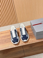 Black Leather Patent Low-Top - Men's