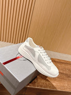 Black Leather Patent Low-Top - Men's