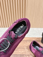Pinker Leder-Low-Top mit Grafik – Damen