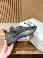Black Knit Check Sock Runner - Men's