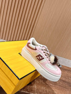 White Leather Embellished Low-Top - Women's