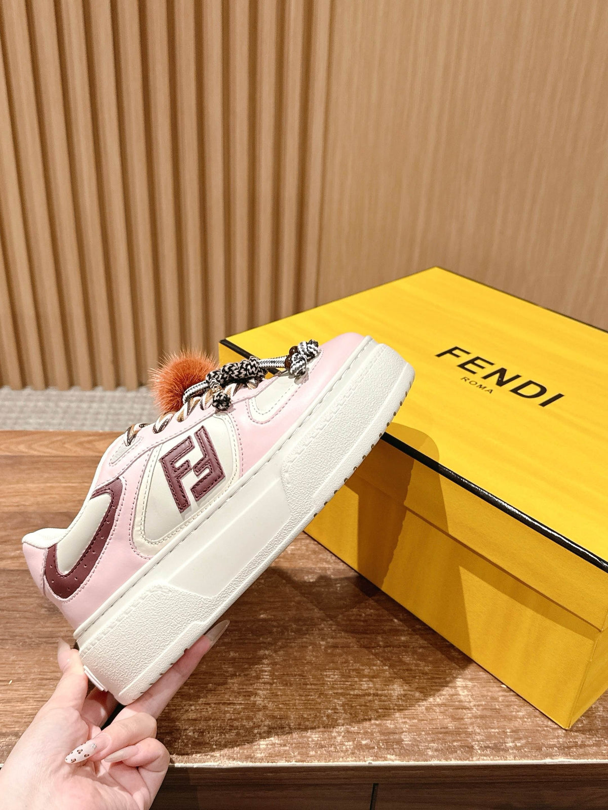 White Leather Embellished Low-Top - Women's