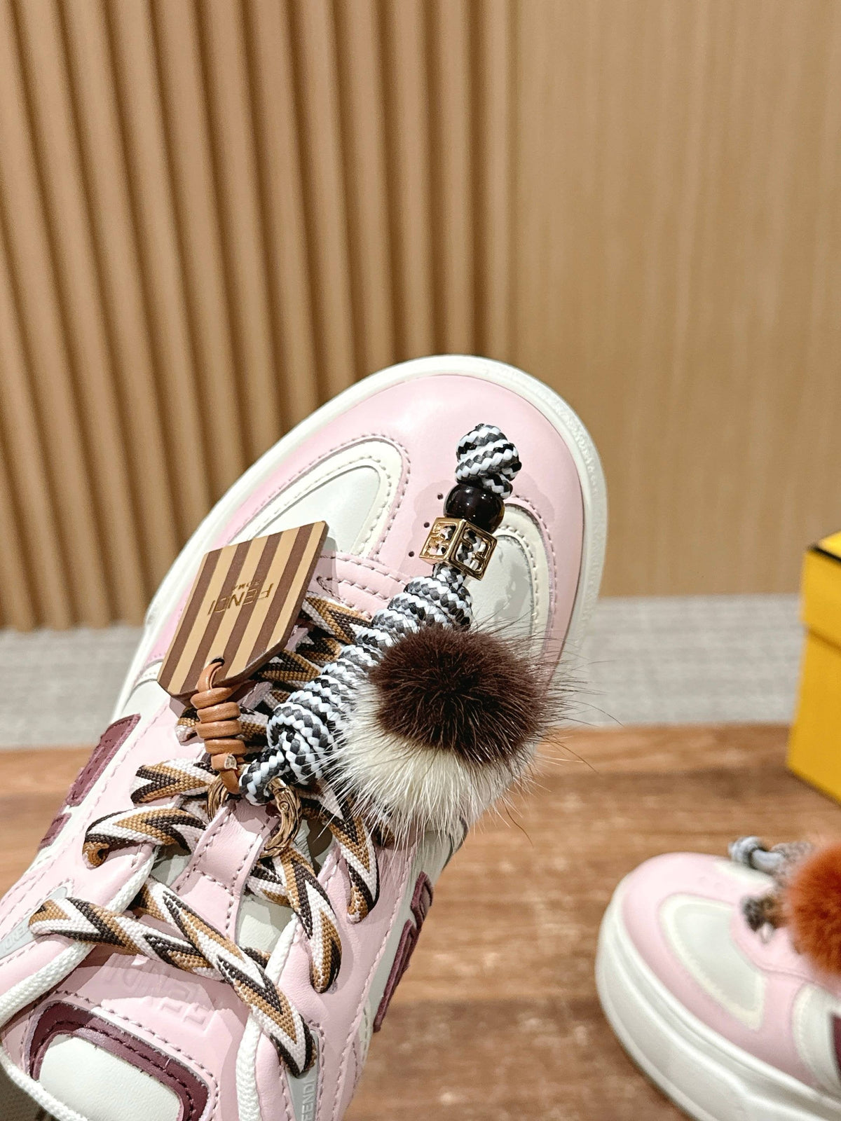 White Leather Embellished Low-Top - Women's