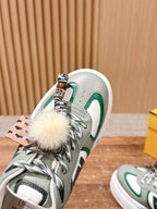 White Leather Embellished Low-Top - Women's