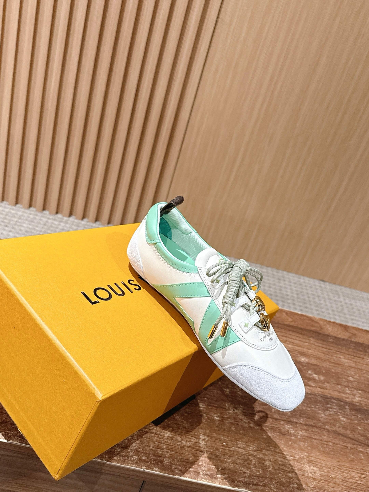White Leather Striped Low-Top - Women's