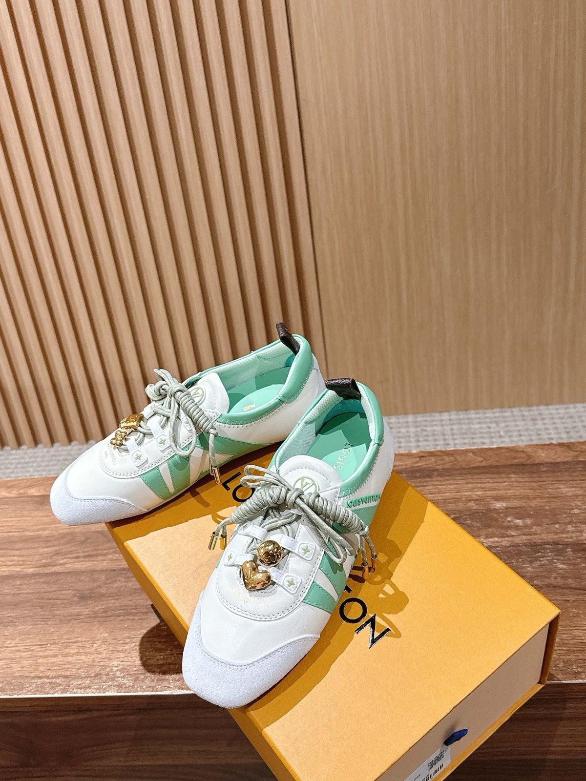 White Leather Striped Low-Top - Women's