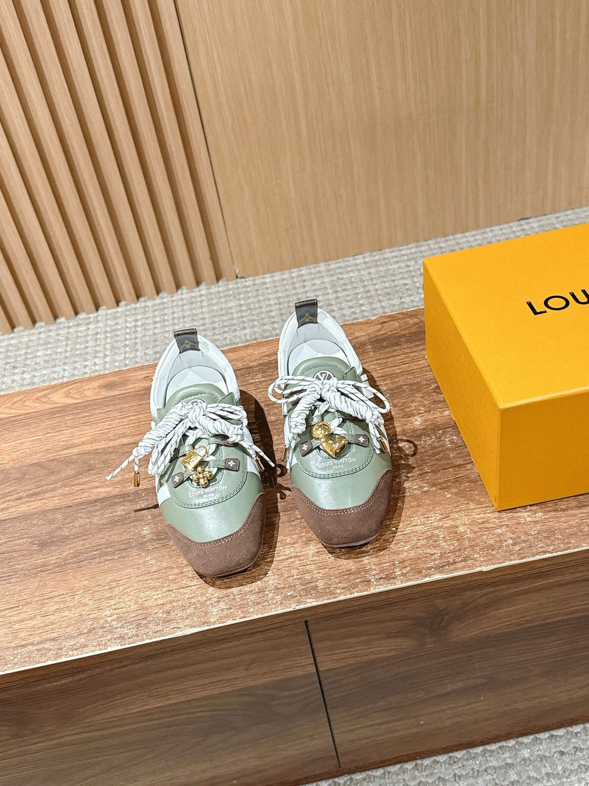 White Leather Striped Low-Top - Women's