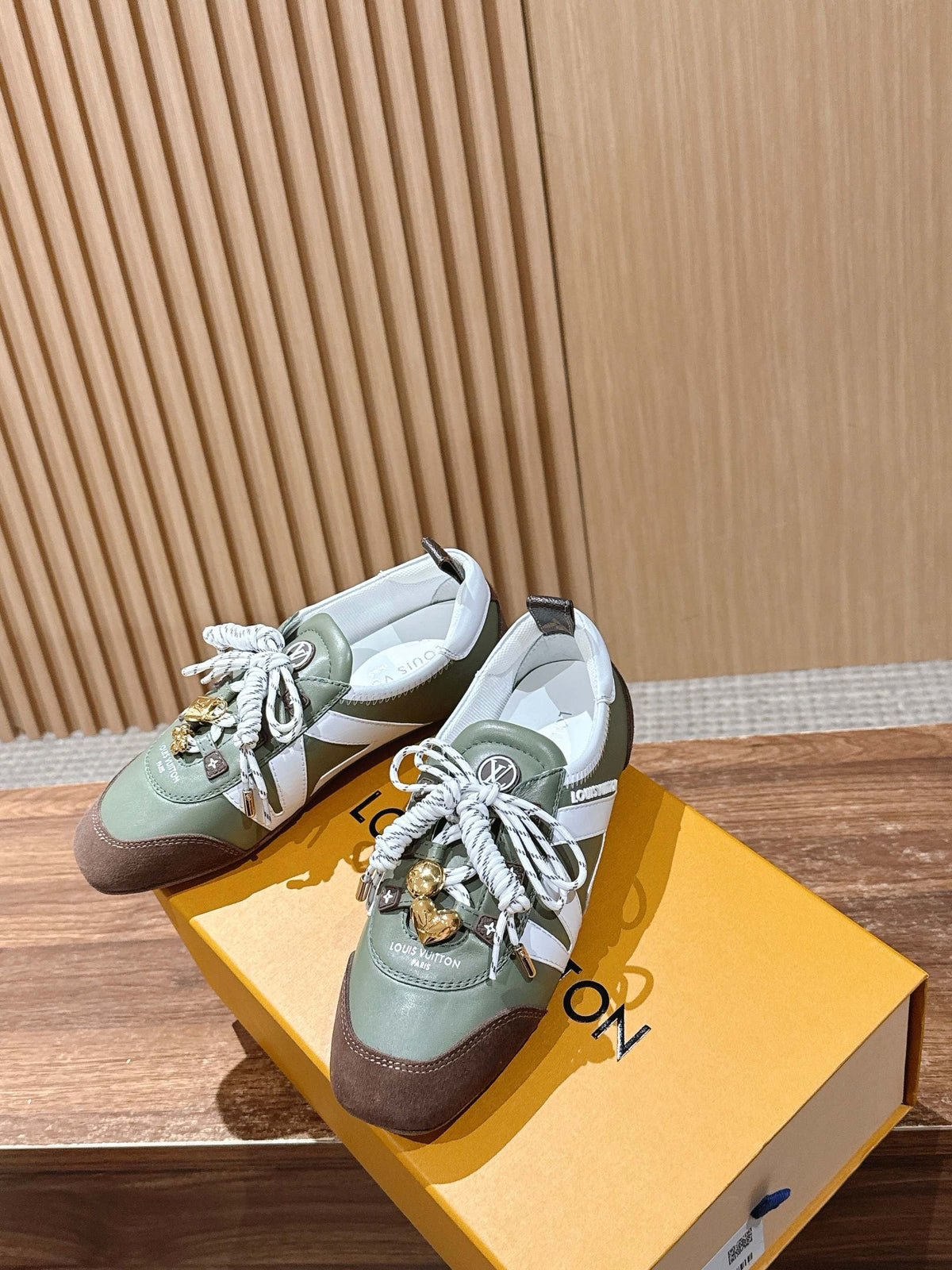 White Leather Striped Low-Top - Women's