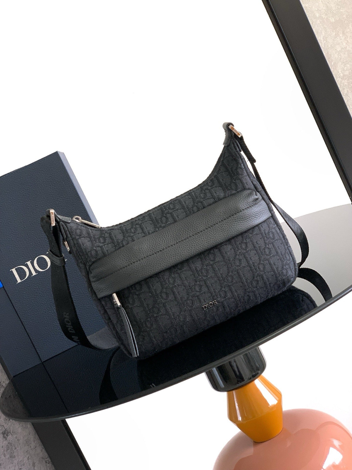 Black and Beige Crossbody Bag