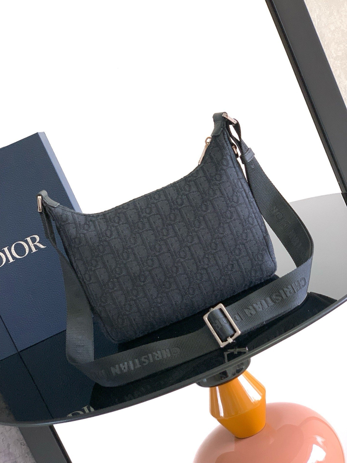 Black and Beige Crossbody Bag
