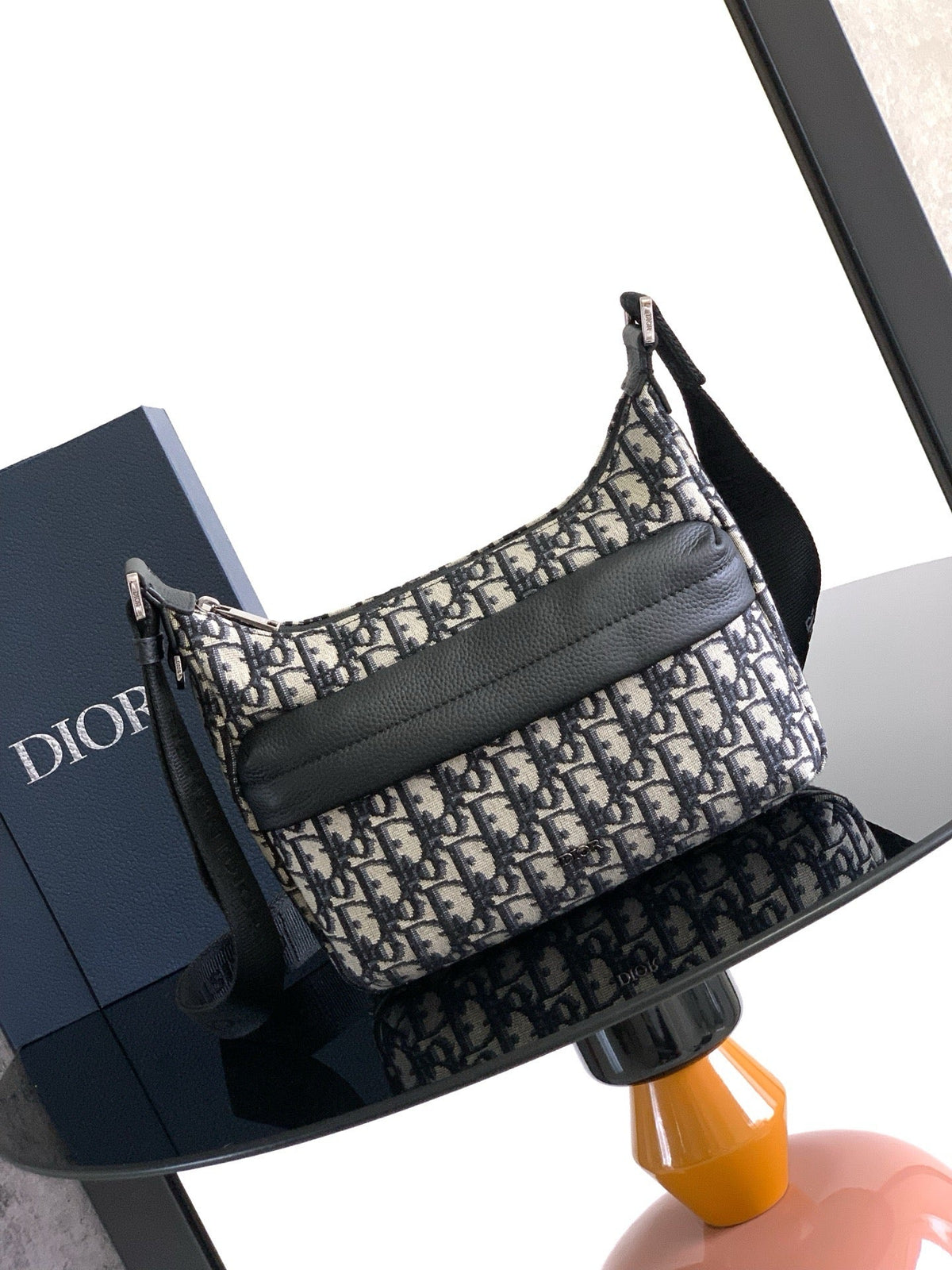 Black and Beige Crossbody Bag