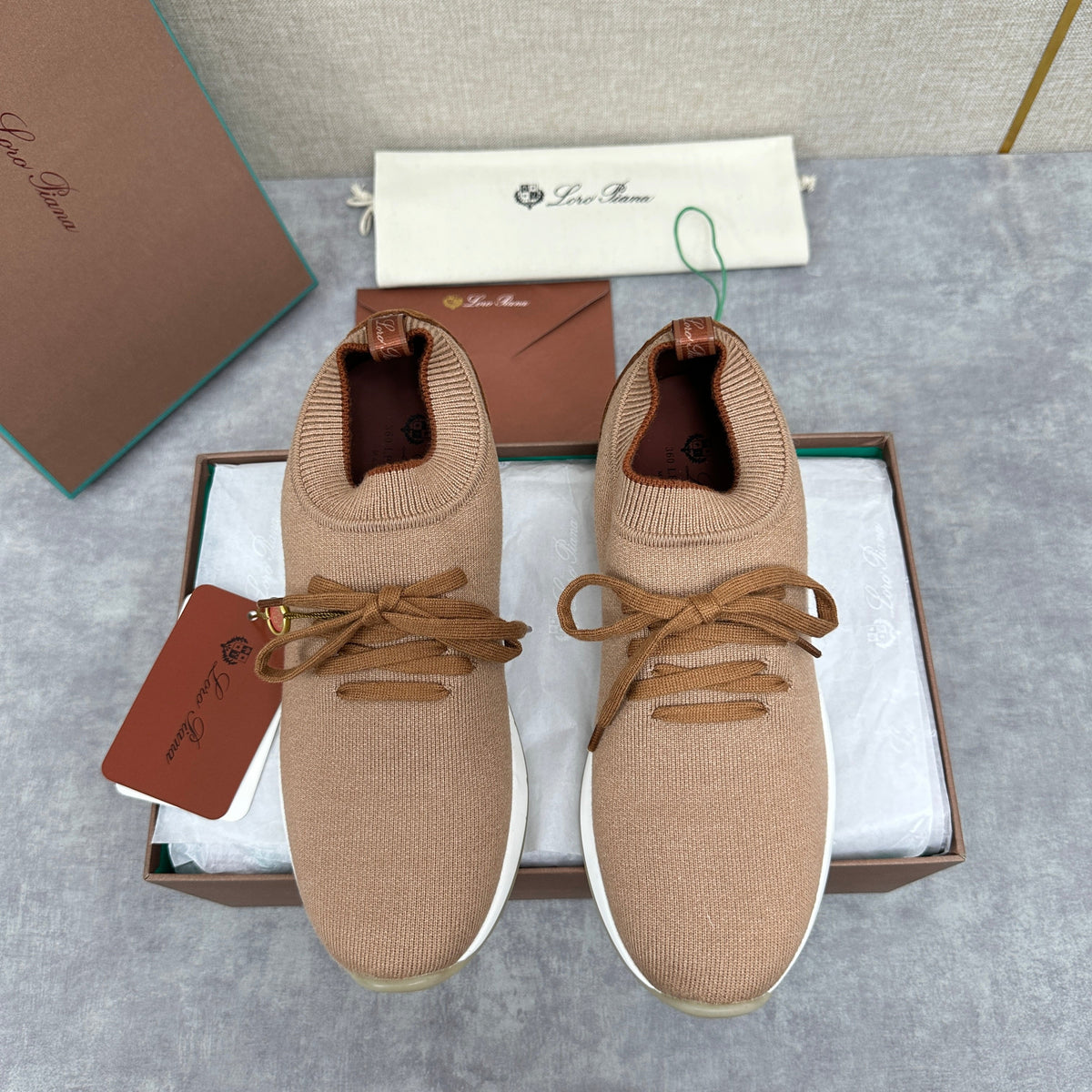 Kamel-Strick Low-Top Ton-in-Ton - Herren
