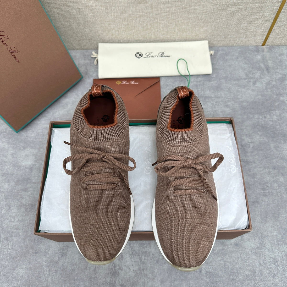 Kamel-Strick Low-Top Ton-in-Ton - Herren