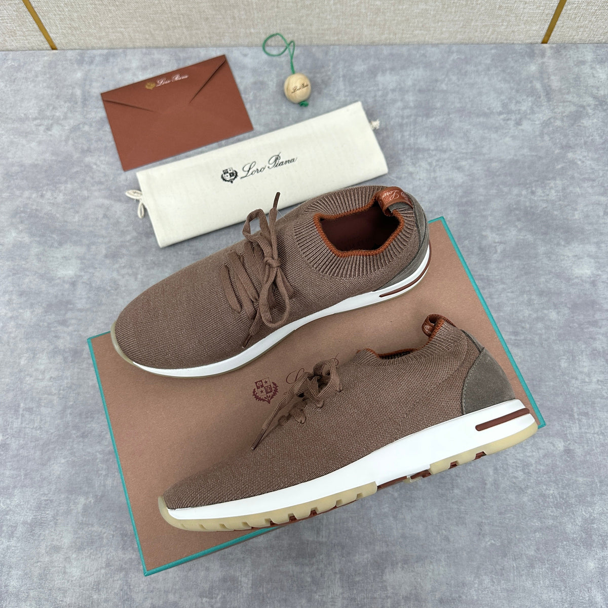 Camel Knit Tonal Low-Top - Men's