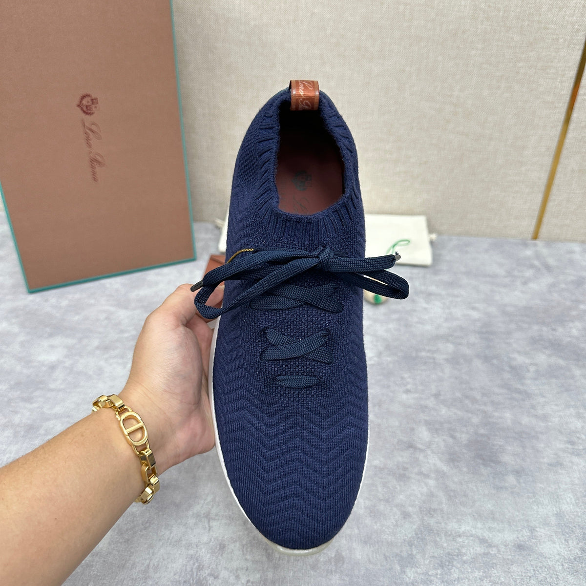 Camel Knit Tonal Low-Top - Men's