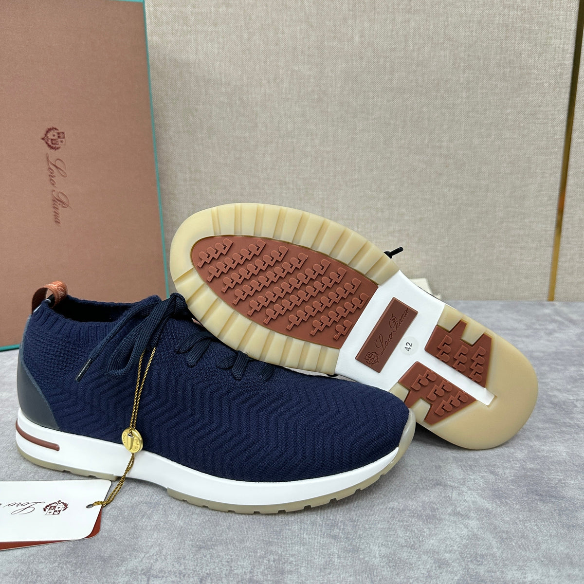 Camel Knit Tonal Low-Top - Men's