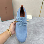 Grey Knit Panelled Sock Runner - Men's