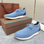 Grey Knit Panelled Sock Runner - Men's