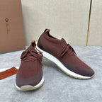 Grey Knit Panelled Sock Runner - Men's