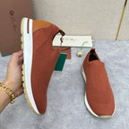 Orangefarbener Strick-Tonal-Sneaker – Herren