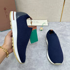 Orangefarbener Strick-Tonal-Sneaker – Herren
