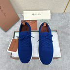 Blue Knit Contrast Sole Runner - Men's