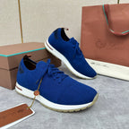 Blue Knit Contrast Sole Runner - Men's