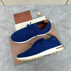 Blue Knit Contrast Sole Runner - Men's