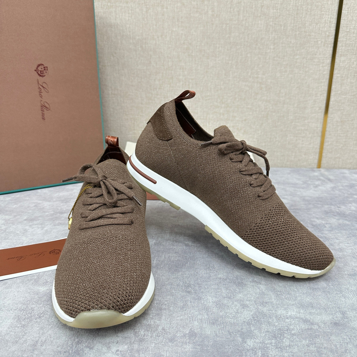 Blue Knit Contrast Sole Runner - Men's