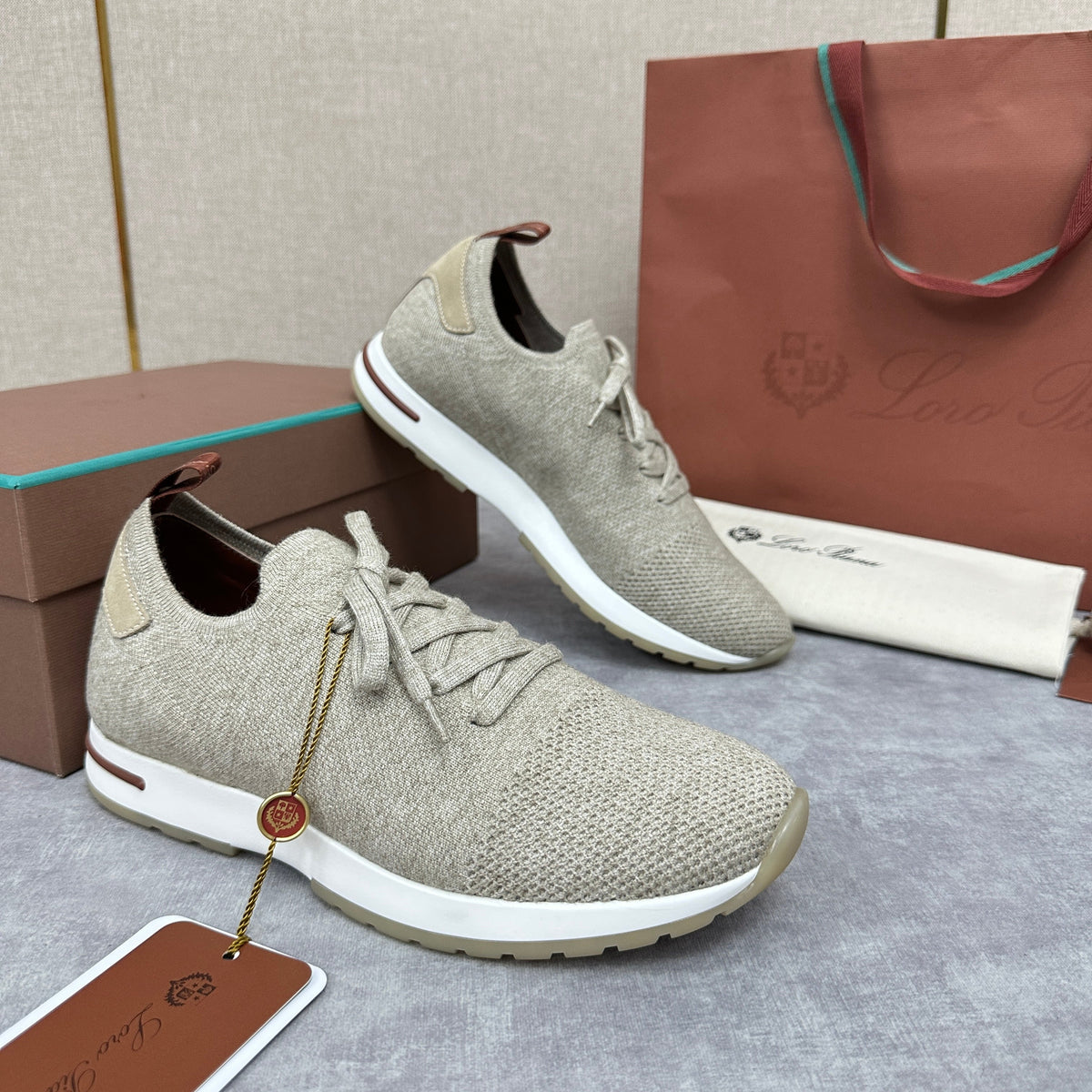 Blue Knit Contrast Sole Runner - Men's