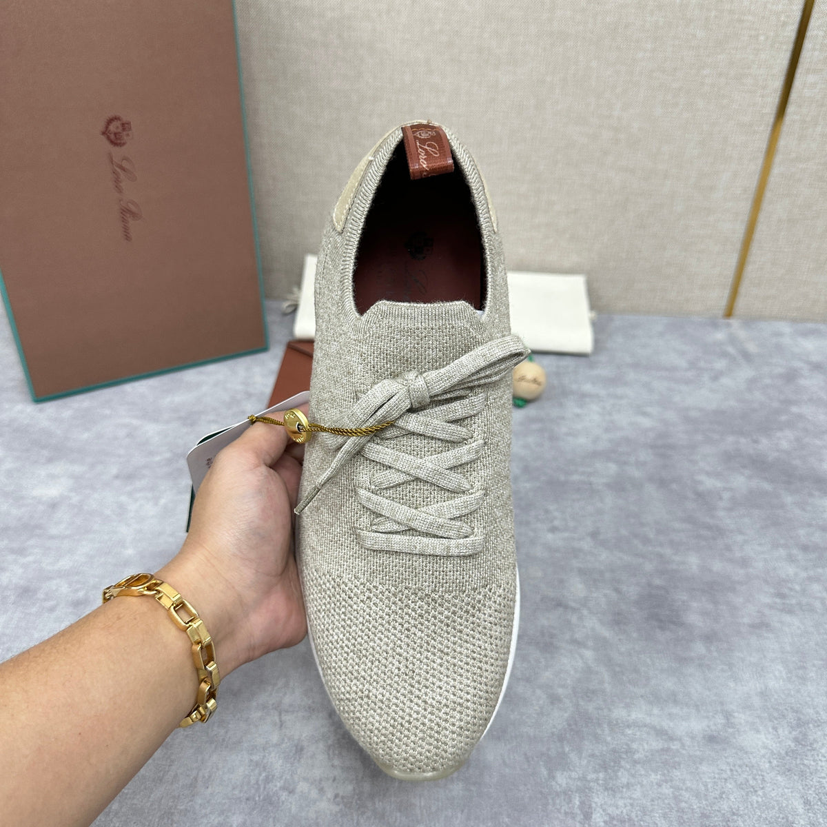 Blue Knit Contrast Sole Runner - Men's