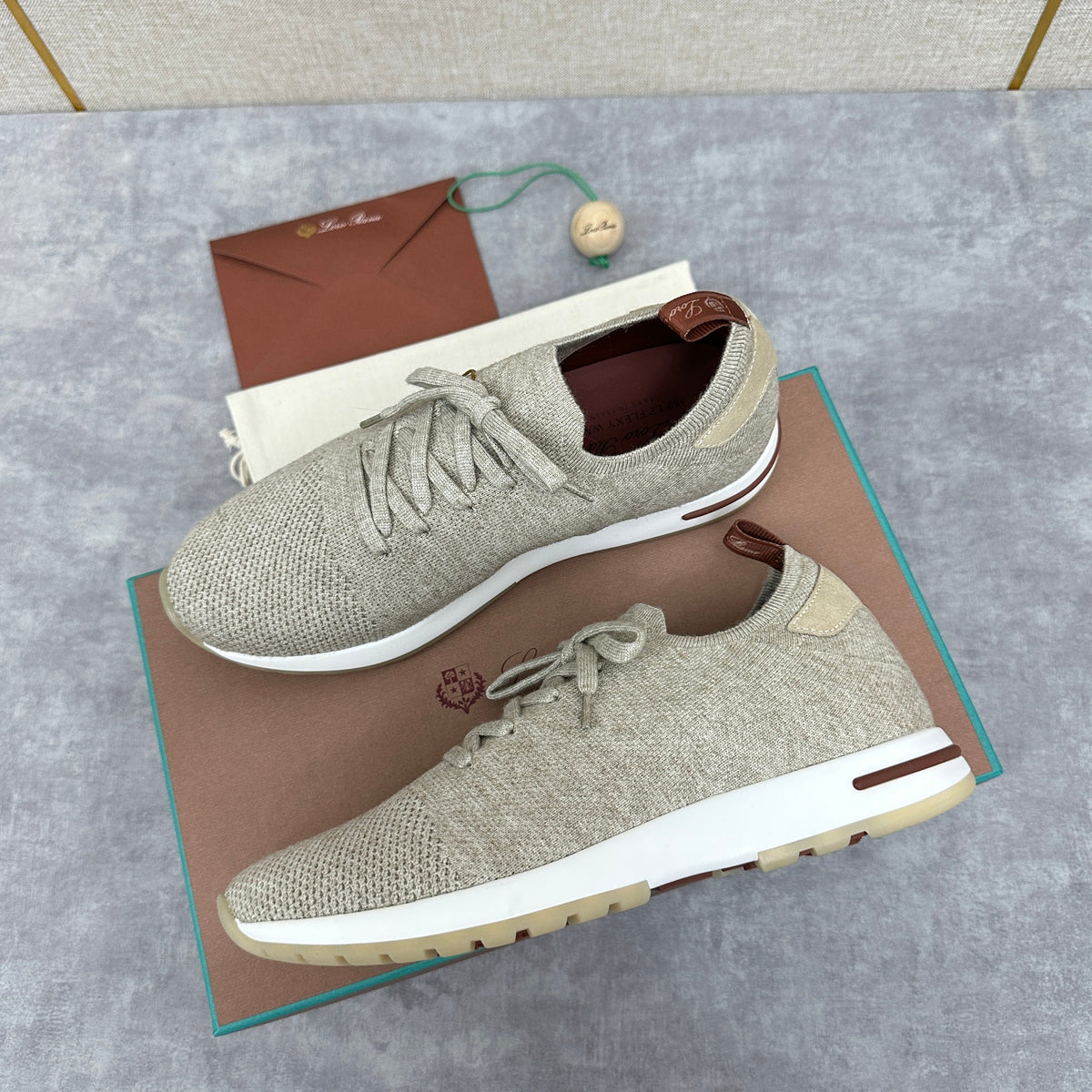 Blue Knit Contrast Sole Runner - Men's