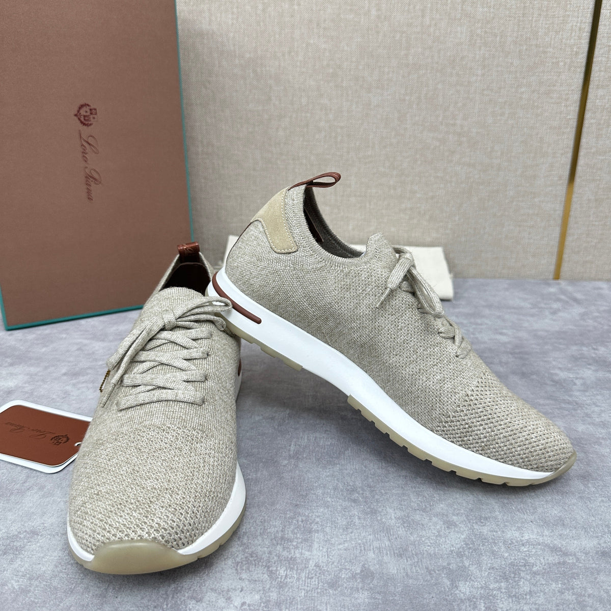 Blue Knit Contrast Sole Runner - Men's